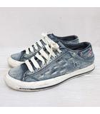 ディーゼル DIESEL ダメージ デニム スニーカー シューズ 24cm インディゴ Y00637 ローカット 靴 ☆AA★