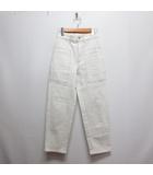 ステラマッカートニー STELLA McCARTNEY 美品 ストレッチ デニム パンツ 24 オフホワイト 575963 ジッパーフライ イタリア製 正規品 ☆AA★
