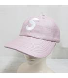 シュプリーム SUPREME 美品 22SS Raffia S Logo 6-Panel Cap Sロゴ 6パネル キャップ 帽子 ライラック アメリカ製 正規品 ☆AA★