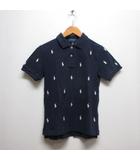ポロ ラルフローレン POLO RALPH LAUREN 子供服 ポニー刺繍 半袖 ポロシャツ 140 濃紺 ネイビー 正規品