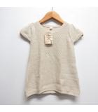 無印良品 良品計画 ベビー服 チュニック ワンピース 80 ベージュ 半袖 コットンニット タグ付き 子供服