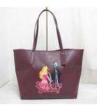 コーチ COACH ディズニー Disney コラボ CC161 眠れる森の美女 オーロラ姫 トート バッグ レザー パープル 紫 ワンショルダー