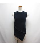 アレキサンダーワン ALEXANDER WANG ジップ ニット ベスト セーター S 濃紺 ネイビー ノースリーブ 変形 ☆AA★
