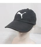 プーマ PUMA ロゴ キャップ 帽子 OSFA 54-56cm 黒 ブラック コットン ベルクロ付き