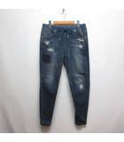 美品 リペア加工 デニム ジョガー パンツ 4 インディゴ BM2307NM05 ウエストリブ ストレッチ