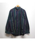 ペンドルトン PENDLETON ストライプ柄 長袖 コットン シャツ M ネイビー ボタンダウン