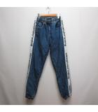 アレキサンダーワン ALEXANDER WANG サイドラインロゴ デニム ジョガー パンツ XS ブルー CA00985 ウエストゴム 正規品