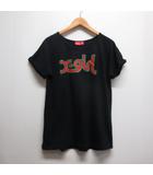エックスガール x-girl 半袖 ロゴ Tシャツ カットソー ONE SIZE 黒 ブラック ドルマン 日本製