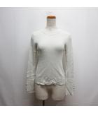 ミッシュマッシュ MISCH MASCH 美品 ベーシック ハイネック ラメ リブ ニット F ベージュ 長袖 カットソー