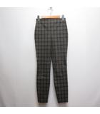 セオリー Theory 美品 チェック柄 レギンス パンツ P 黒 ブラック 日本製