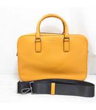 マイケルコース MICHAEL KORS レザー ビジネス バッグ 2WAYショルダー ハンド イエロー 黄