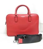 マイケルコース MICHAEL KORS レザー ビジネス バッグ 2WAYショルダー ハンド レッド 赤