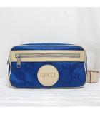 グッチ GUCCI オフザグリッド GG ナイロン レザー ベルトバッグ ボディバッグ 631341 ブルー ベージュ ☆AA★