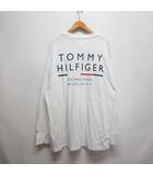 トミーヒルフィガー TOMMY HILFIGER 長袖 Tシャツ バックプリント XL 白 ホワイト 正規品