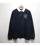 トミーヒルフィガー TOMMY HILFIGER 長袖 ラガーシャツ ポロシャツ XL 濃紺 ネイビー 正規品