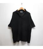 フリークスストア FREAKS STORE 美品 メッシュニット 半袖 ポロシャツ L 黒 ブラック