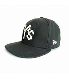 ワイズ Y's ヨウジヤマモト × NEW ERA ニューエラ キャップ 骨 ボーン 立体刺繍 ロゴ 58.7cm 7 3/8 帽子 黒 ブラック ☆AA★