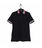 フェイラー FEILER シャツ ポロシャツ ストレッチ 半袖 花柄 シュニール織 ロゴ 刺繍 L 黒 ブラック 緑 ピンク 紫 国内正規品