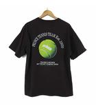 プリンス Prince 24SS Tシャツ カットソー TENNIS BALL バックプリント 90’S調 クルーネック 半袖 ロゴ 刺繍 M 黒 ブラック
