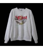 ヴィンテージ VINTAGE USA製 JERZEES ジャージーズ 80’S 90’S スウエット トレーナー 長袖 ノアの箱舟 NOAH アニマル 動物 プリント M 杢 グレー レア 希少 90年代 アメリカ製