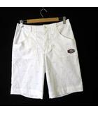 ニューバランス NEW BALANCE ゴルフ GOLF ショートパンツ ハーフパンツ ロゴ 総柄 ワッペン M-L 1 白 ホワイト 国内正規品