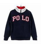 ポロ ラルフローレン POLO RALPH LAUREN ジャケット フリース ハーフジップ 配色 ロゴ 刺繍 プルオーバー ストレッチ 長袖 110cm 紺 ネイビー 国内正規品