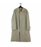 バーバリー BURBERRY コート ステンカラーコート 裏ノバチェック コットン M-L ライトベージュ 英国製