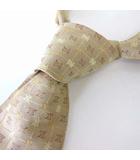 セリーヌ CELINE ネクタイ シルク マカダム柄 イタリア製 イエローゴールド 紳士 ビジネス