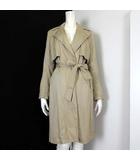 ザラ ベーシック ZARA BASIC コート ガウン トレンチコート 裏ギンガムチェック 長袖 XS ベージュ