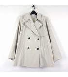 ミラオーウェン Mila Owen 25SS コート ダブルブレスト ショート トレンチコート 09WFC251101 ワイドシルエット F アイボリー 美品