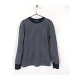 ポロ ラルフローレン POLO RALPH LAUREN ニット カットソー 長袖 ロンT ボーダー柄 ポニー ロゴ 刺繍 6 紺 ネイビー 白 120cm 国内正規品