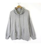 ジーナシス JEANASIS スウェット プルオーバー ハイネック パーカー オーバーサイズ ドロップショルダー 長袖 F グレー