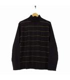 ポールスミス PAUL SMITH ニット セーター ウール 長袖 タートルネック ブロックチェック柄 L ダークブラウン 黒茶 国内正規品