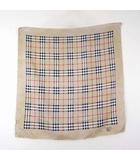 バーバリーズ Burberrys スカーフ シルクスカーフ ストール 大判 ノバチェック柄 ホース ロゴ プリント ベージュ グレーベージュ 黒 赤 白