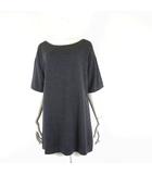 レッドクローバー red clover ニット チュニック ワンピース ウール ボートネック ドロップショルダー 5分袖 F チャコールグレー