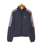 アディダス adidas ジャケット トラックジャケット ジャージ ジップアップ ロゴ スリーストライプス クライマクール 速乾 吸汗 長袖 S チャコールグレー ピンク シャイニー スポーツウエア