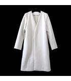 ロペピクニック ROPE Picnic 近年モデル コート ロングコート ノーカラー ワイドシルエット ストレッチ M 38 ライトベージュ 美品