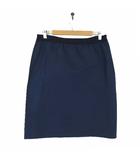 ランバン LANVIN ヴィンテージ スカート ひざ丈 XL 44 紺 ネイビー 黒 国内正規品 タグ付 美品