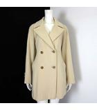 コート Pコート ピーコート アンゴラ ウール ウエストリボン 長袖 M 9 ライトベージュ