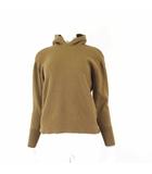 アイシービー iCB ニット パーカー プルオーバー ウール フード 長袖 XS キャメル 小さいサイズ