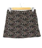ザラ ZARA ガールズ Girls スカート 台形 花柄 ゴブラン織り ミニ 13/14 164 黒 ブラック マルチカラー 女の子 ジュニア