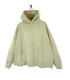 アーノルドパーマー Arnold Palmer ポンチ スリット フーディー パーカー プルオーバー ボックスシルエット ロゴ 刺繍 フード ストレッチ ドロップショルダー 長袖 L カーキ