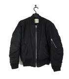 クラネ CLANE ジャケット BACK GATHER MA-1 フライトジャケット ブルゾン 中綿 ジップアップ M 36 黒 ブラック