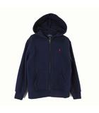 ポロ ラルフローレン POLO RALPH LAUREN パーカー フードパーカ ジップアップ ポニー ロゴ 刺繍 裏起毛 ジャケット 120cm 紺 ネイビー 赤 国内正規品