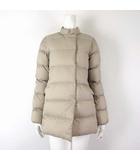 CODE ダウン ダウンジャケット アウター スタンドカラー M ライトベージュ