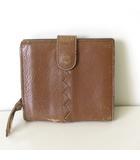 ボッテガヴェネタ BOTTEGA VENETA 財布 二つ折り レザー 茶 ブラウン