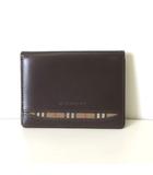 バーバリー BURBERRY パスケース カードケース 名刺入れ レザー ノバチェック ロゴ 茶 ブラウン