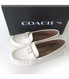 コーチ COACH モナドライバー Mona Driver ドライビングシューズ ローファー 本革 レザー 5 C チョーク オフ白 22.0cm くつ 靴 シューズ 美品 小さいサイズ