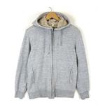 ユニクロ UNIQLO ボア スウェット フルジップ パーカ フード 長袖 M グレー