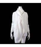 ダブルスタンダードクロージング ダブスタ DOUBLE STANDARD CLOTHING パーカー ジャケット 変形 ショールカラー フードパーカ ワッフル素材 ジップアップ 長袖 F オフ白 ホワイト 日本製